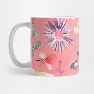 Pocket - FLOWER BUDS CORAL PINK Mug